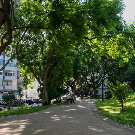 Alcantara Lovely Green Terrace 2 Bdr Apt With Ac شقة Lisboa